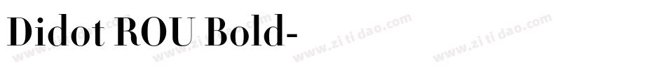 Didot ROU Bold字体转换